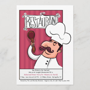 Convite do comensal do restaurante