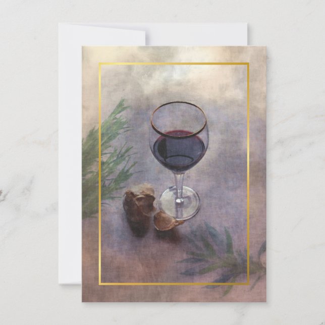 convite do comensal do vinho e do alho (Frente)