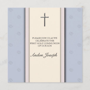 Convite do comunhão santamente da cruz de prata