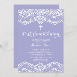 Convite do comunhão santamente do laço bonito