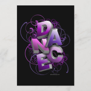 convite do considerando da dança 3D (verão)