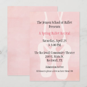 Convite do considerando da dança da escola do bal