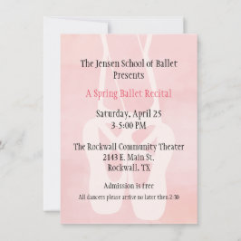 Convite do considerando da dança da escola do balé