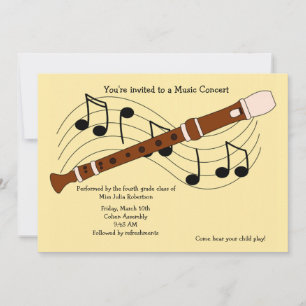 Convite do considerando da música da flauta