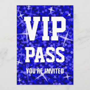 Convite Do "convite azul escuro da PASSAGEM VIP" do Glitz