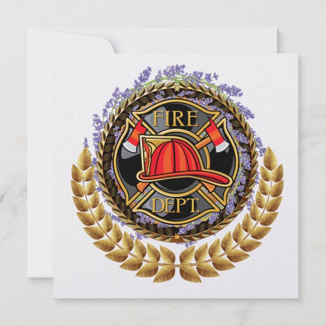 Convite do Corpo de Bombeiros Elegante (Frente)