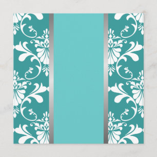 Convite do damasco & do casamento da fita