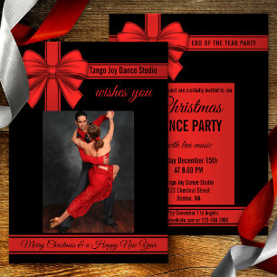 Convite do dance party do ano novo do Natal do