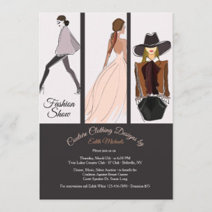 Convite do desfile de moda