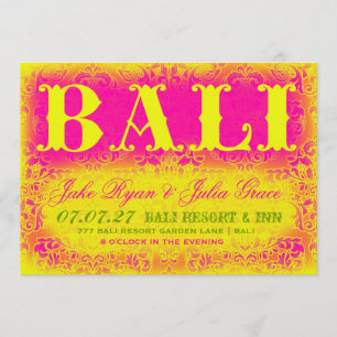 Convite do destino de BALI