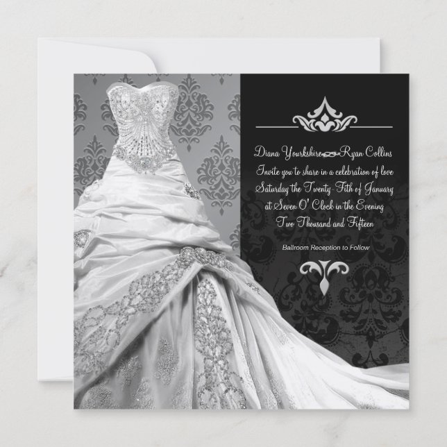 Convite do destino do traje de cerimónia (Verso)