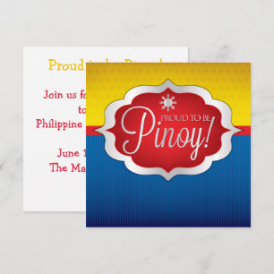 Convite do Dia da Independência Filipina Pinoy