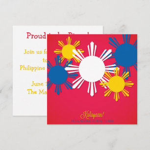 Convite do Dia da Independência Filipina Pinoy