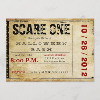 Convite do Dia das Bruxas do bilhete do filme