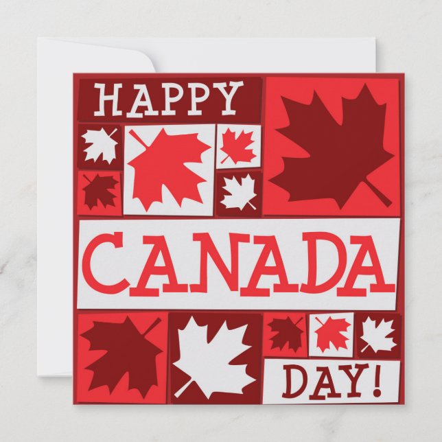 Convite do Dia do Canadá Folha de Bordo (Frente)