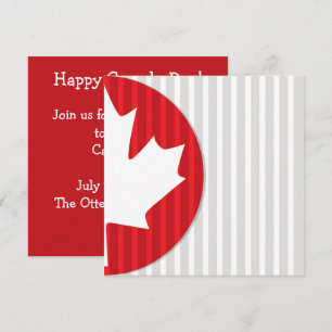 Convite do Dia do Canadá Folha de Bordo