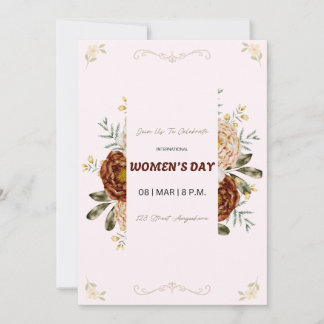 Convite do Dia Internacional da Mulher - 8 de Març