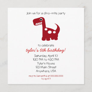 convite do Dino-ácaro