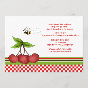 Convite do doce da cereja