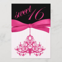 Convite do doce dezesseis do candelabro do preto