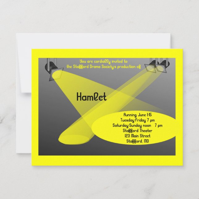 Convite do drama e do teatro (Frente)