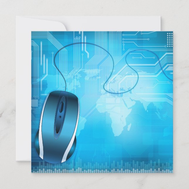 convite do estilo da tecnologia (Frente)