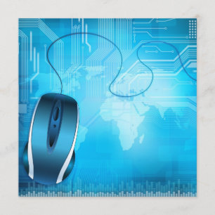 convite do estilo da tecnologia