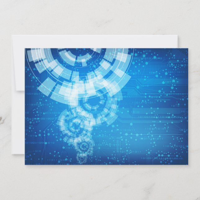 convite do estilo da tecnologia (Frente)