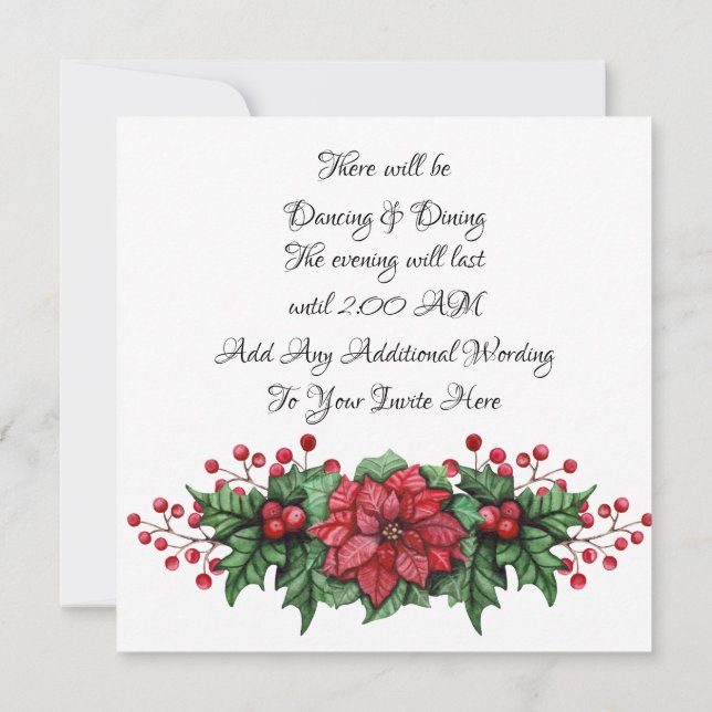 Convite do evento do traje de cerimónia da baga da (Verso)