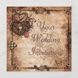 Convite do fechamento e do casamento da chave