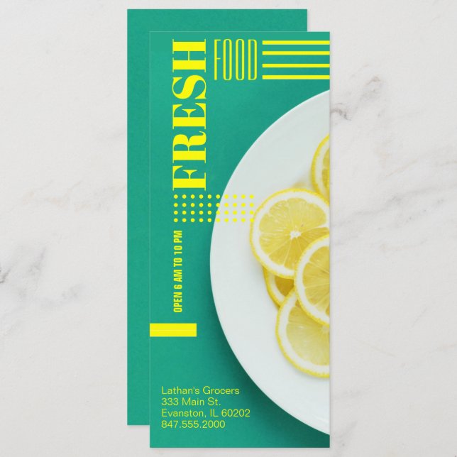 convite do folheto da mercearia (Frente/Verso)