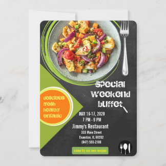 convite do folheto de eventos de comida