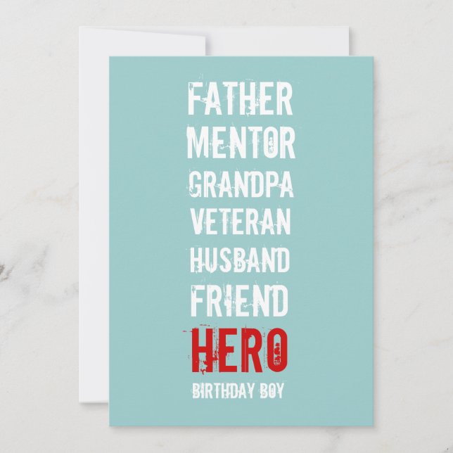 convite do herói da festa de aniversário do 90 (Frente)