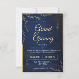 convite do hotel de abertura do grande Flat Card