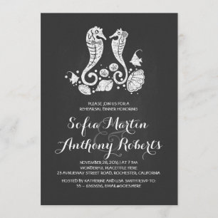 Convite do jantar de ensaio da praia do casal do