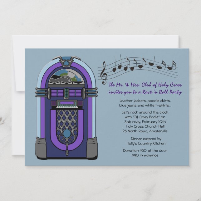 Convite do jukebox (Frente)