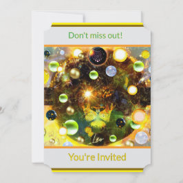 Convite do Leão Zodíaco Leo