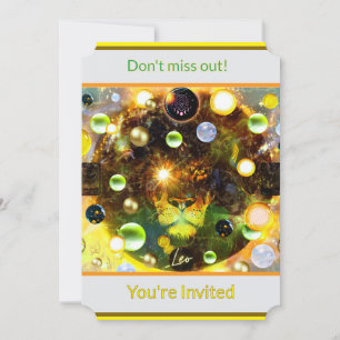 Convite do Leão Zodíaco Leo