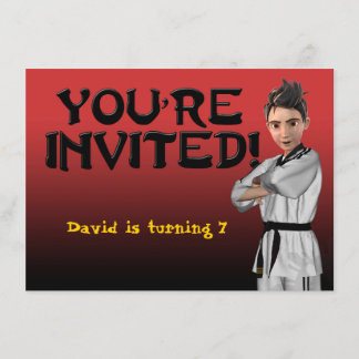 Convite do menino de TKD