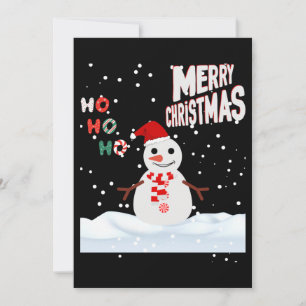 Convite do Natal O Boneco de Neve