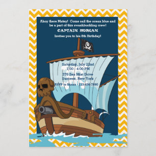 Convite do navio de pirata