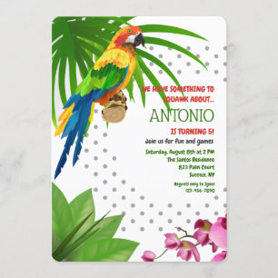 Convite do Papagaio da Floresta Tropical