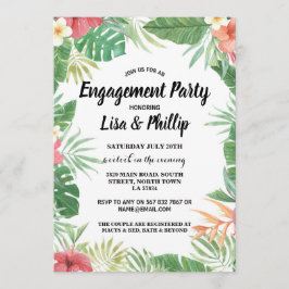 Convite do Partido Aloha do Noivado Tropical