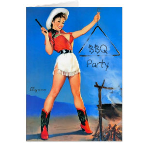 Convite do Partido do CHURRASCO Vintage