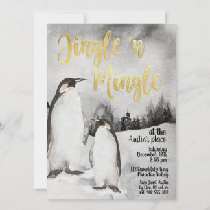 Convite do Partido dos Pinguins de Jingle & Mingle