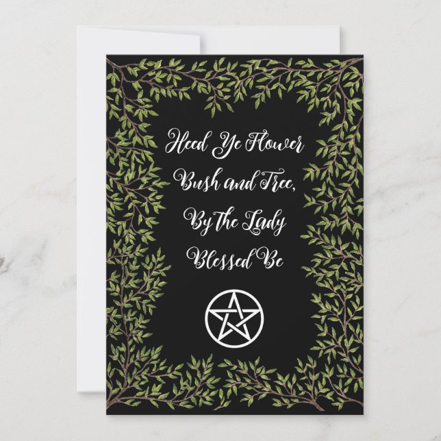 Convite do Pentáculo da Rede Wicca (Frente)