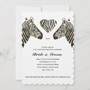 Convite do pequeno almoço do casamento do amor da