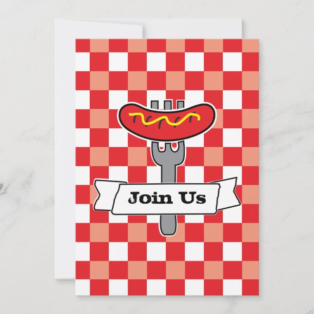 Convite do piquenique do CHURRASCO (Frente)