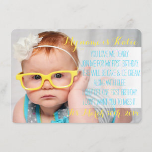 Convite do poema do aniversário