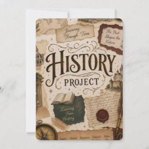 Convite do Projeto de história personalizado   Ant